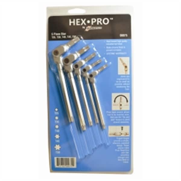 Bondhus Hex Pro Pivot Head Torx Wrench Set, 5pcs. 00075 Zoro